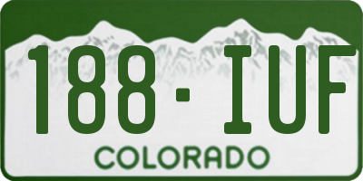 CO license plate 188IUF