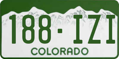 CO license plate 188IZI