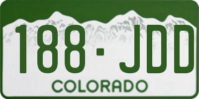 CO license plate 188JDD
