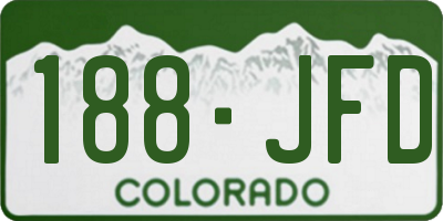 CO license plate 188JFD