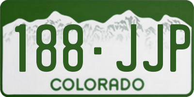 CO license plate 188JJP