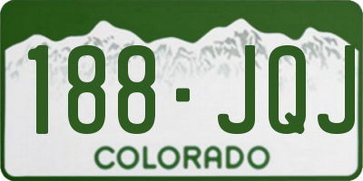 CO license plate 188JQJ