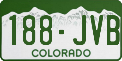 CO license plate 188JVB