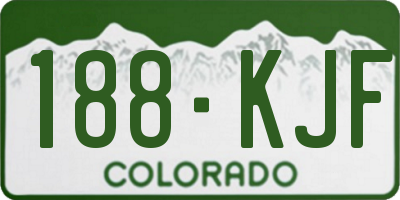 CO license plate 188KJF