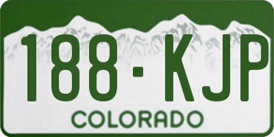 CO license plate 188KJP