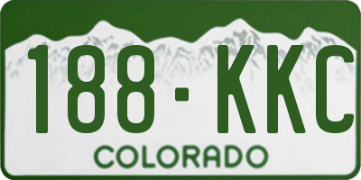 CO license plate 188KKC