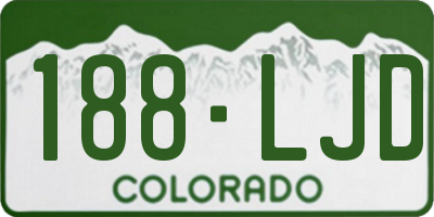 CO license plate 188LJD