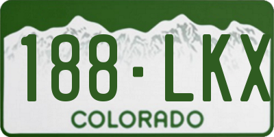 CO license plate 188LKX