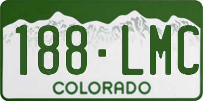 CO license plate 188LMC