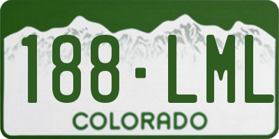 CO license plate 188LML