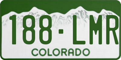 CO license plate 188LMR