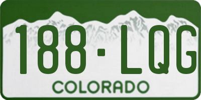 CO license plate 188LQG