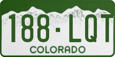 CO license plate 188LQT