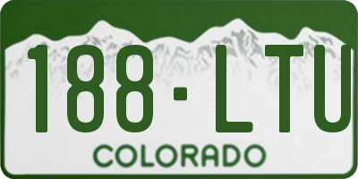 CO license plate 188LTU