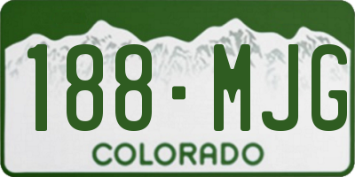 CO license plate 188MJG