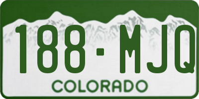 CO license plate 188MJQ