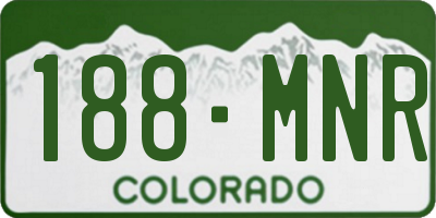 CO license plate 188MNR