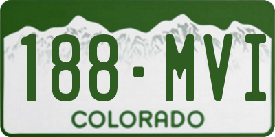 CO license plate 188MVI