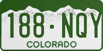 CO license plate 188NQY