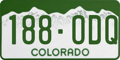 CO license plate 188ODQ
