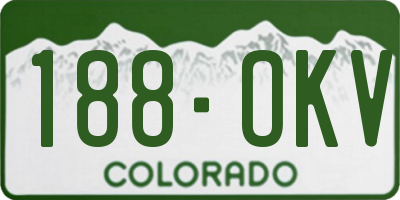 CO license plate 188OKV