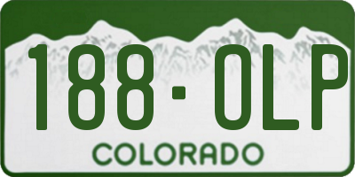 CO license plate 188OLP