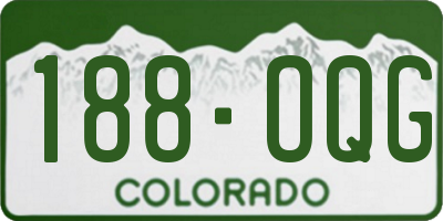 CO license plate 188OQG