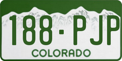 CO license plate 188PJP