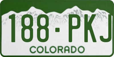 CO license plate 188PKJ