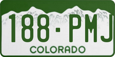 CO license plate 188PMJ