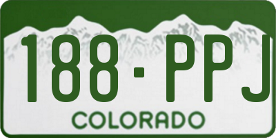 CO license plate 188PPJ
