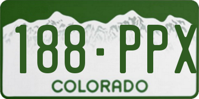 CO license plate 188PPX