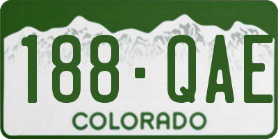 CO license plate 188QAE