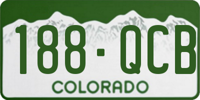 CO license plate 188QCB