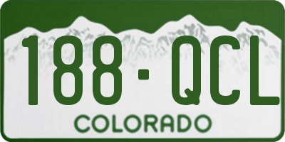 CO license plate 188QCL