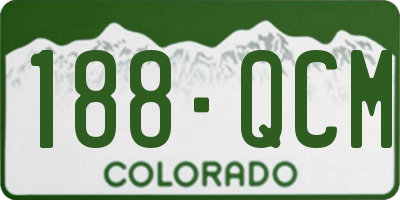 CO license plate 188QCM