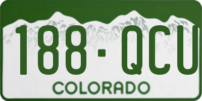 CO license plate 188QCU
