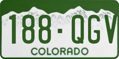 CO license plate 188QGV