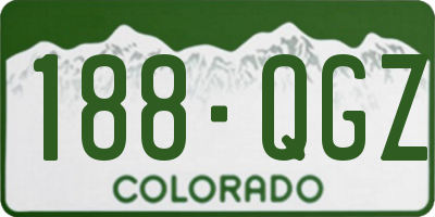 CO license plate 188QGZ