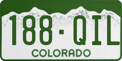 CO license plate 188QIL