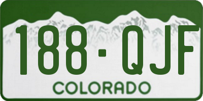 CO license plate 188QJF