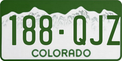 CO license plate 188QJZ