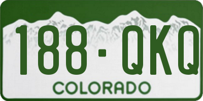 CO license plate 188QKQ