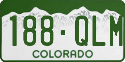 CO license plate 188QLM