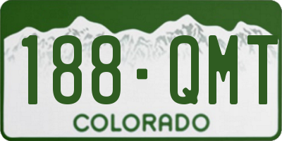 CO license plate 188QMT