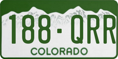 CO license plate 188QRR