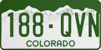 CO license plate 188QVN