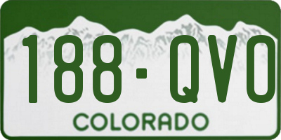 CO license plate 188QVO