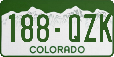 CO license plate 188QZK