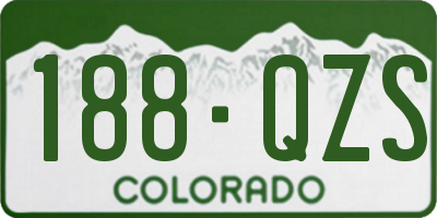 CO license plate 188QZS